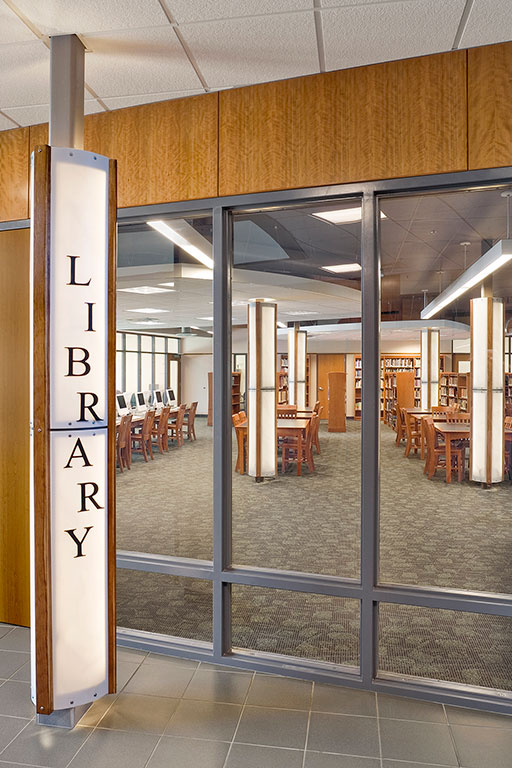 St. Mary's High School Library Sign